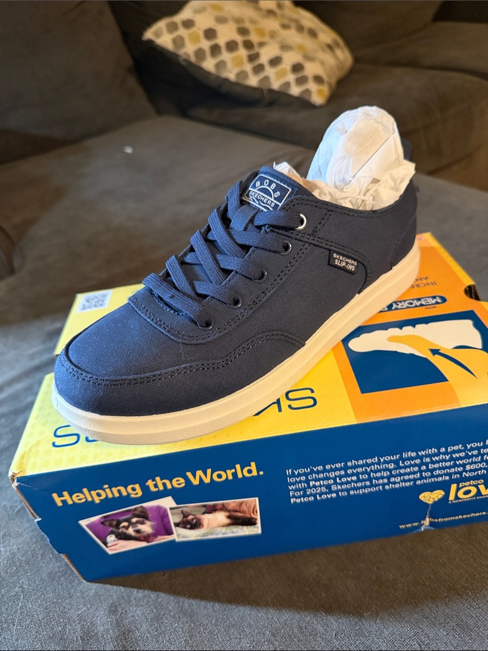 Skechers BOBS Black Sneakers with Cream Outsole